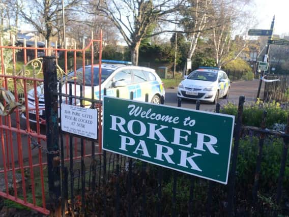 Police in Roker Park as part of the inquiry.
