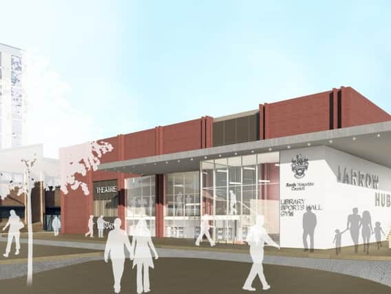 An artist's impression of what the new Jarrow Hub will look like.