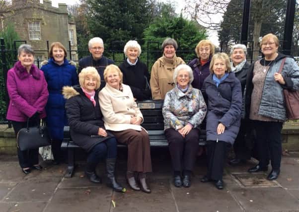 Gilpin WI has sponsored a bench on The Broadway in Houghton-le-Spring. The committee members are pictured trying out the bench.