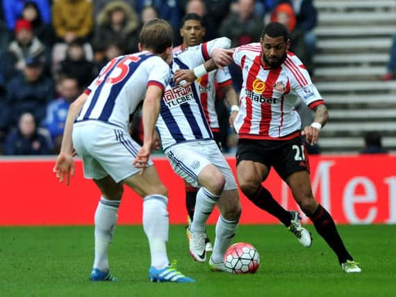 Yann M'Vila in action for Sunderland last season.