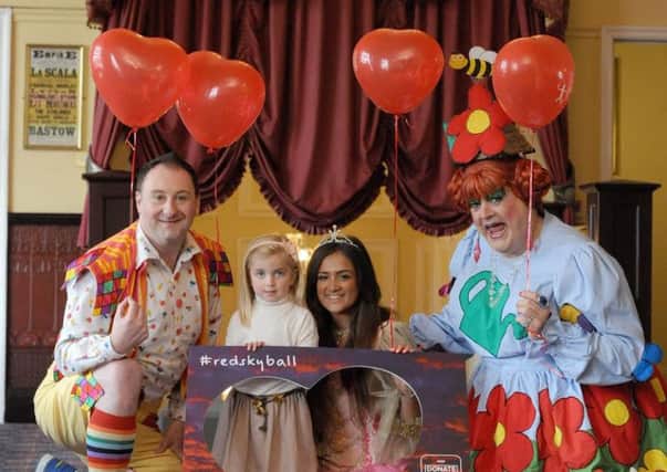 Luna Petrucci pictured with Amy-Leigh Hickman (Briar Rose), Bobby Crush (Nurse Nelly) and Andrew Agnew (Silly Billy) from Sleeping Beauty who will perform at Sunderland Empire from 9 - 31 December 2016.