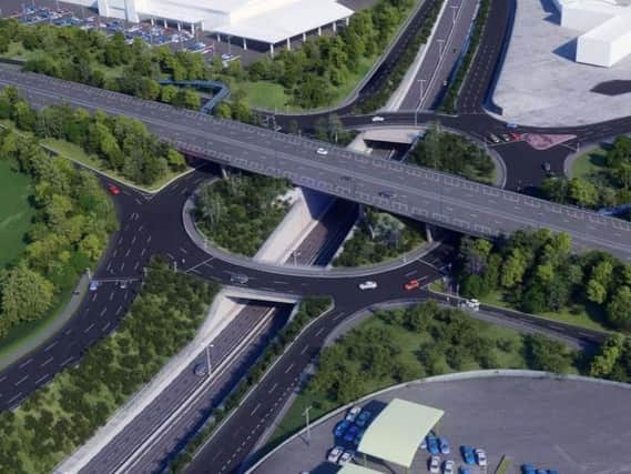 An artist's impression of how the road will look on completion.