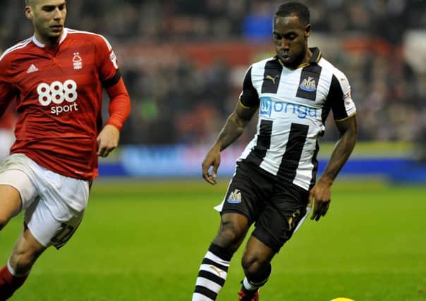 Newcastle's Vurnon Anita (right) keeps possession at Nottingham Forest in last weekend's 2-1 defeat for the Magpies. Picture by Frank Reid