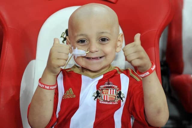 Bradley Lowery who has touched the hearts of football fans across the country