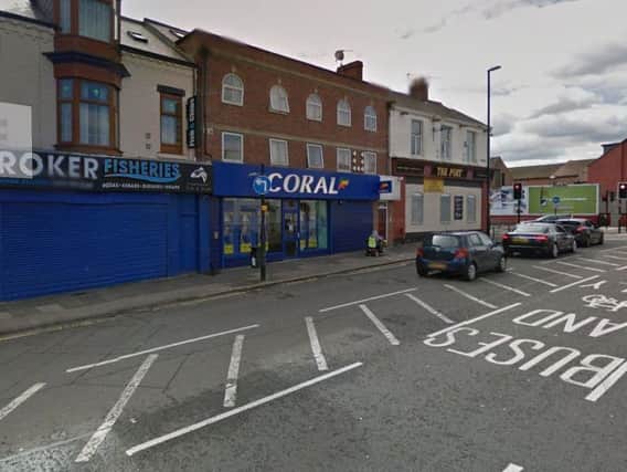 Coral bookmakers in Roker Avenue in Sunderland, was robbed.