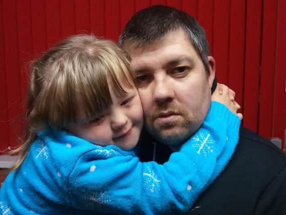 Dad Alan Dale with daughter Skye Preston who has been left shaken by the incident.
