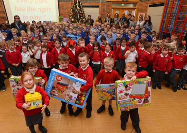 Castletown Primary School children donate Christmas presents to Salvation Army
