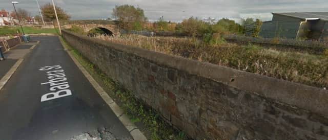 Railway line in Ryhope, Sunderland. Copyright Google Maps.