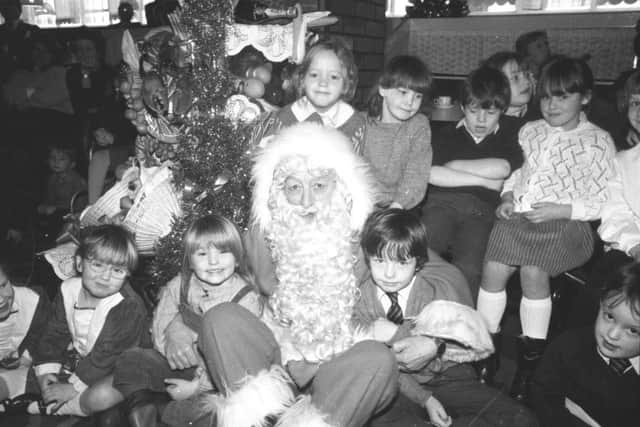 Santa hosts breakfast in Joplings at Christmas 1986.