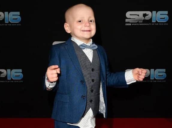 Bradley Lowery at the Sports Personality of the Year awards last night.