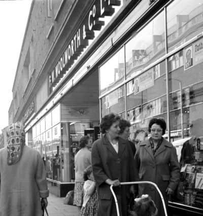 Shoppers outside the Woolworths John Street entrance in 1963.