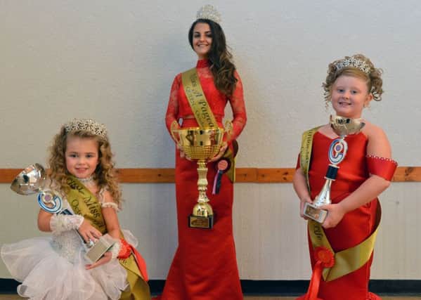 Pageant winners, from left, Quinn Lux Lownie, Elisha Underwood and Layla Smart.