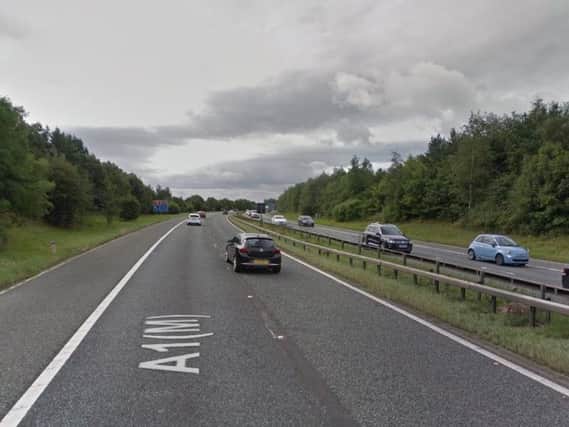 The A1 southbound at Bowburn. Copyright Google Maps.