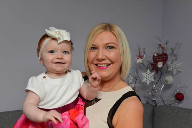 New mother Kim Whitehouse with daughter Daisy, eight months encouraging healthy eating through pregnancy