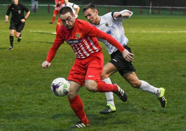 Summer signing James Ellis (red) has been magnificent for Ryhope CW this season