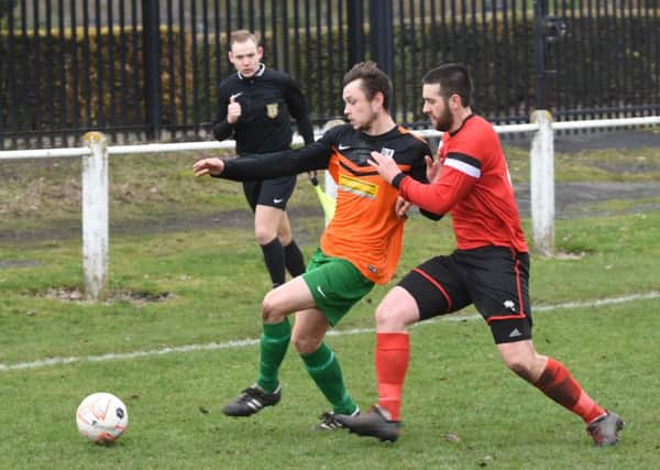 Silksworth CW (red) take on Prudhoe Town earlier this month. Picture by Craig Leng