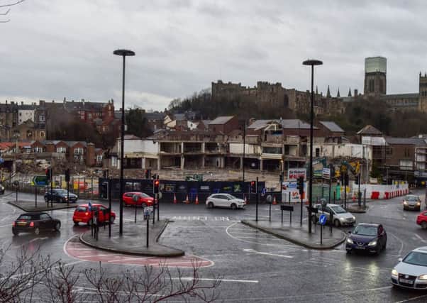 Site of The Gates shopping centre, Durham, which is being cleared.
