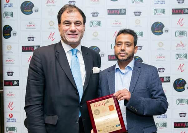 (l-r)Lord Karan Bilimoria, founder and chairman of Cobra Beer and
chef Syed Zohorul Islam.