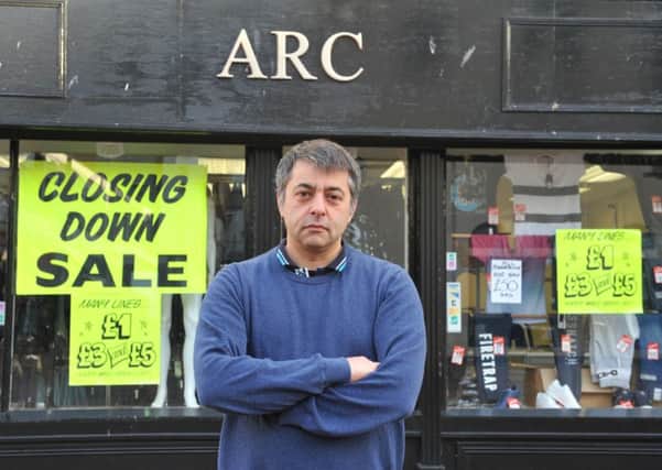 Adam Clarke of Arc, Blandford Street, Sunderland, third generation of the family closing after nearly 100 years in the clothing business.