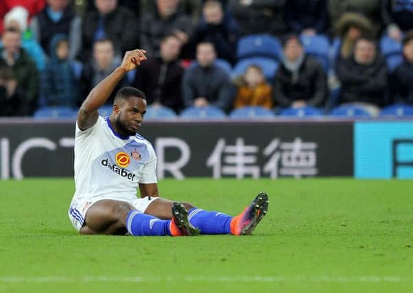 Victor Anichebe gestures to the bench after damaging his left hamstring. Picture by FRANK REID