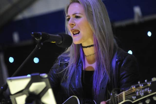 Ashleigh Humble performs at the New Year Celebrations at Cliffe Park, Seaburn.