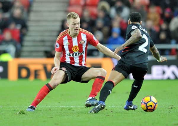 Seb Larsson in action aganst Liverpool