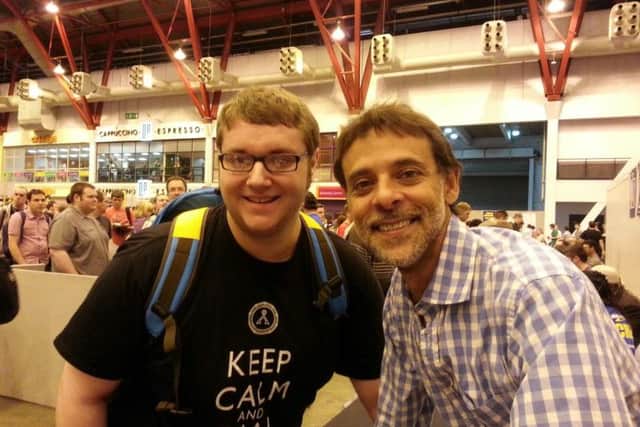 Dean Hill, left, with actor Alexander Siddig, who starred in films and TV series including Star Trek.