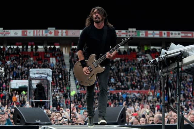 MUSIC: Front man Dave Grohl and the Foo Fighters perform at the Stadium of Light Picture: DAVID WOOD