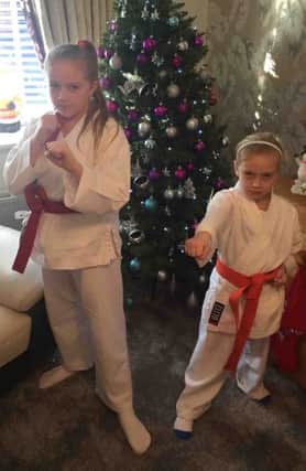Courtney Willson, nine, and Amelia Adde, five, of Boldon Karate Club.