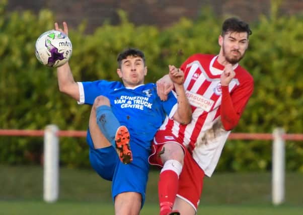 Seaham Red Star battle against Dunston UTS in a recent Northern League clash