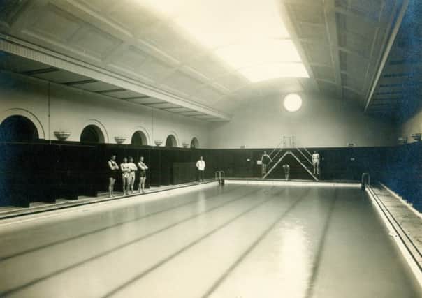 An inside view of the Newcastle City Pool, where the baths were.