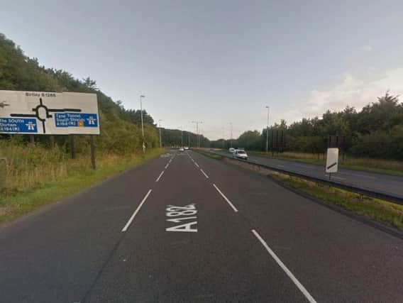 The collision happened on the A182 in Washington. Image copyright Google Maps.