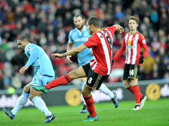 Jack Rodwell shoots wide for Sunderland. Picture by FRANK REID