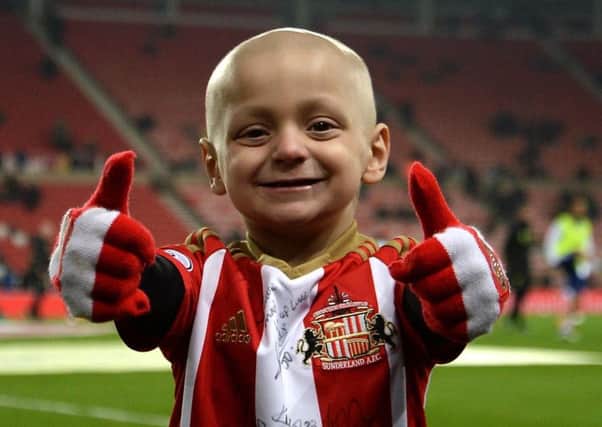 Bradley Lowery when he appeared as mascot for Sunderland AFC.