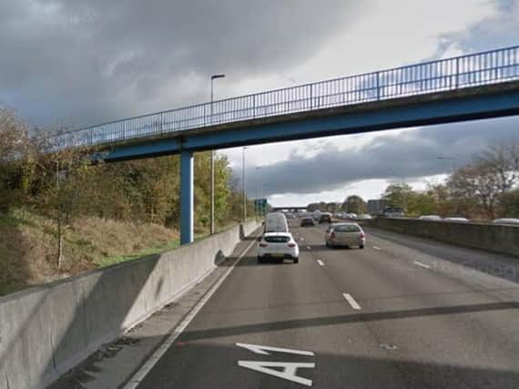 The A1 will be closed between J65 and J66 while the North Dene footbridge at Birtley is replaced. Pic: Google Maps.
