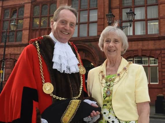 The  Mayor of South Tyneside, Coun Alan Smith, with Mayoress Coun Moira Smith.