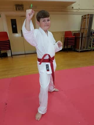 Korey Sillett, a member of Ryhope Karate Club.