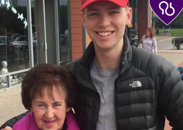 Connor Georgeson with grandmother Margaret Dunkley. He will be taking on Mount Kilimanjaro for the Alzhimer's Society.