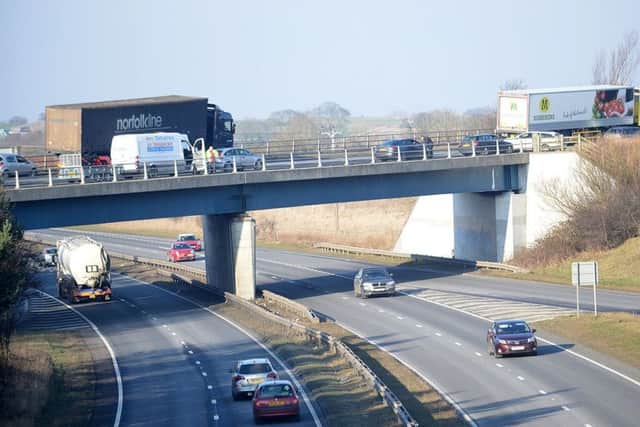 The scene of the crash on the A19 on January 23.