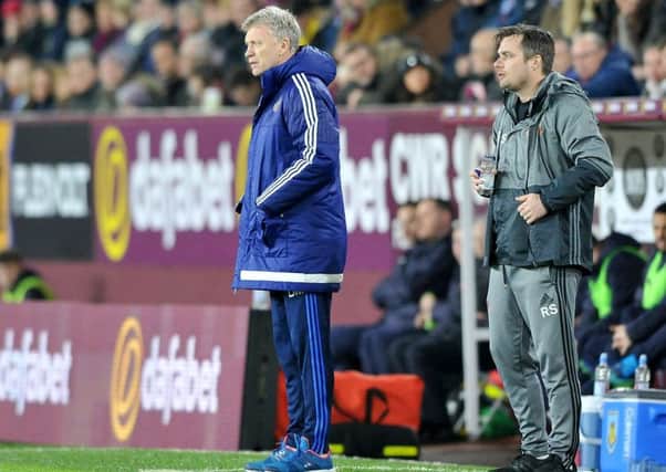 Sunderland manager David Moyes and first team coach Robbie Stockdale