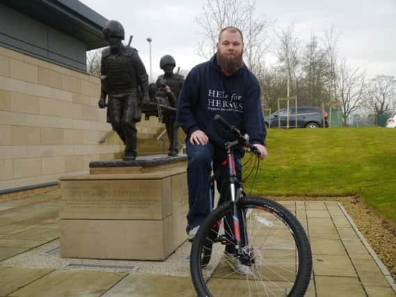 Army veteran Jim Holborn is taking part in the Emperor bike ride.