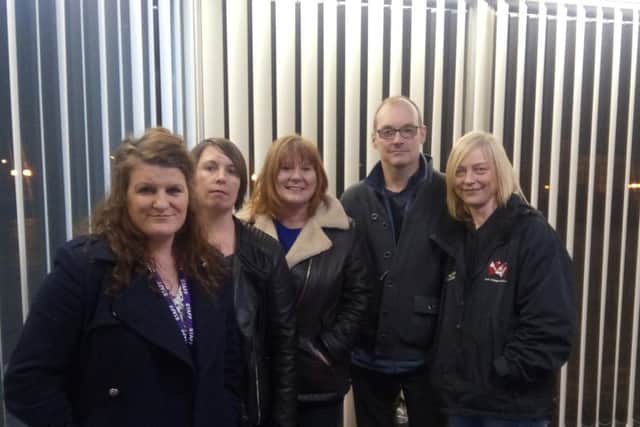 Youth leaders Cassandra O'Neill, from Pennywell Youth Project; Ruth Oxley, from Southwick Neighbourhood Youth Project; Sharon Semley, from A690 Youth Initiative; Steve Rylance from the Blue Watch Youth Centre, and Joanne Laverick, from Youth Almighty