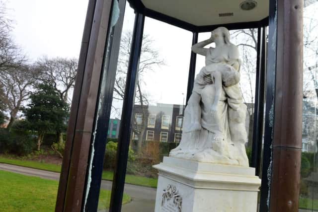 Vandalised Victoria Hall Memorial