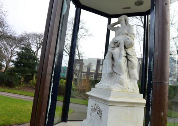 Vandalised Victoria Hall Memorial