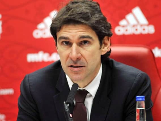 Middlesbrough head coach Aitor Karanka