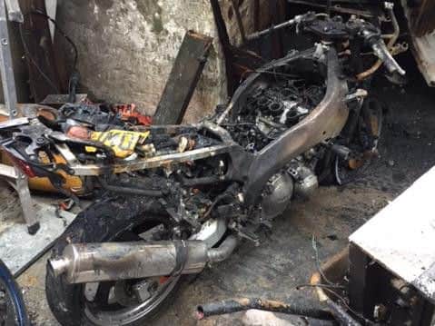 One of the bikes claimed in the fire.