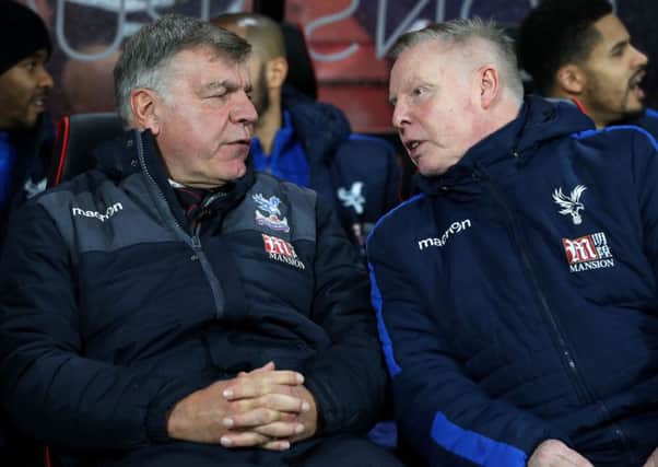 Crystal Palace manager Sam Allardyce (left) with assistant Sammy Lee before the Premier League match at the Vitality Stadium, Bournemouth. PRESS ASSOCIATION Photo. Picture date Tuesday January 31, 2017. See PA story SOCCER Bournemouth. Photo credit should read: Andrew Matthews/PA Wire. RESTRICTIONS: EDITORIAL USE ONLY No use with unauthorised audio, video, data, fixture lists, club/league logos or "live" services. Online in-match use limited to 75 images, no video emulation. No use in betting, games or single club/league/player publications.