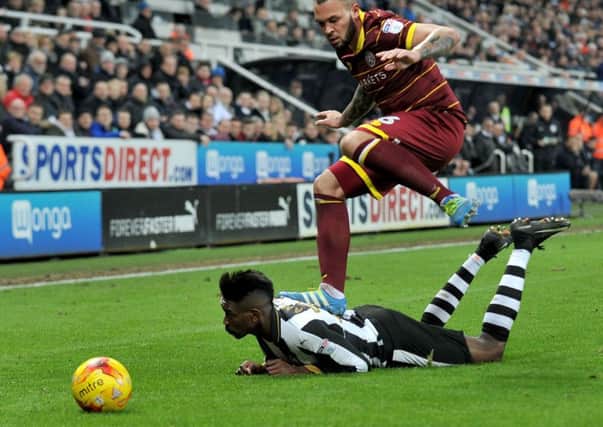 QPR's Joel Lynch appears to stamp on Newcastle sub Sammy Ameobi. Picture by Frank Reid