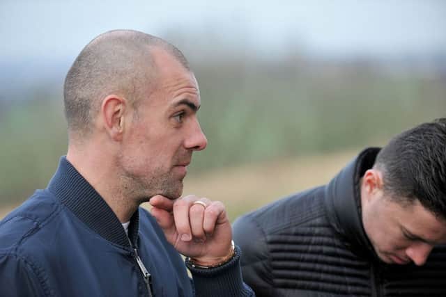 Sunderland players Darron Gibson (right) and Brian Oviedo at Penshaw. Picture by FRANK REID