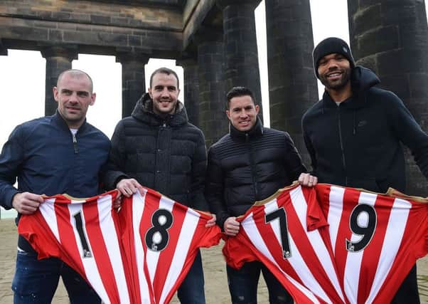 Sunderland players (left to right) Darron Gibson, John O'Shea, Bryan Oviedo and Joleon Lescott. Picture by FRANK REID
